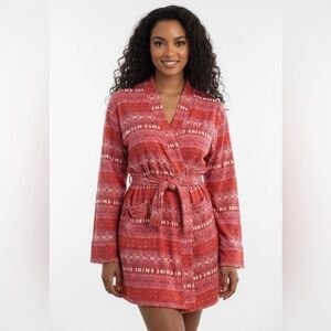 SKIMS limited edition 2023 rare holiday robe ski print soft cozy small